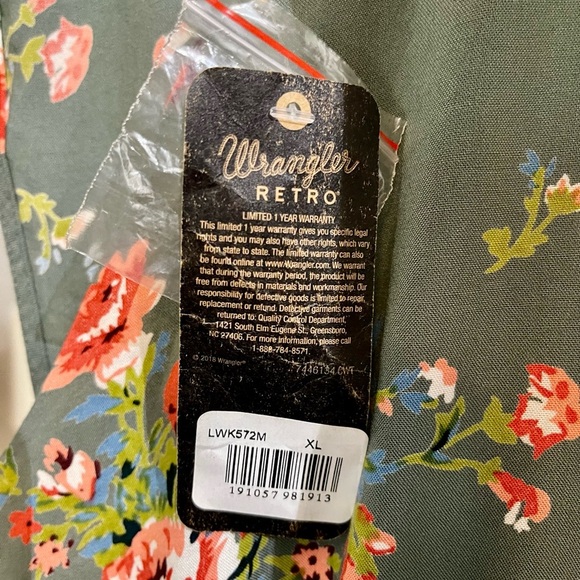 Wrangler Retro Green Floral Dress - Picture 3 of 6